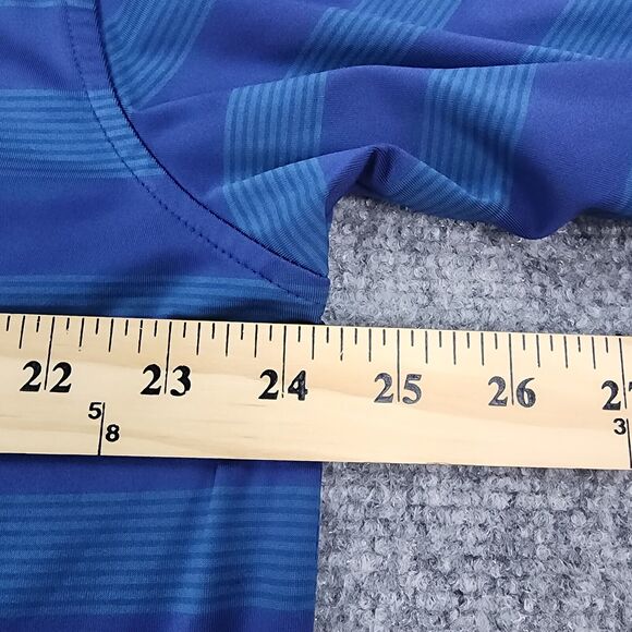 Brooks Brothers Shirt Mens XXL Blue Green Striped Polo Performance Series Golf - Picture 5 of 16